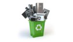 Appliances in a recycling bin