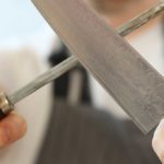 Chef sharpening knife