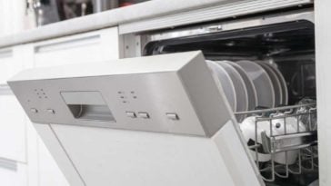 Open dishwasher