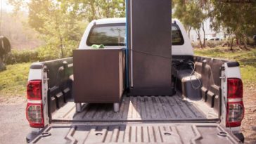 appliances in the back of a pickup truck