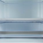 Empty clear fridge drawer