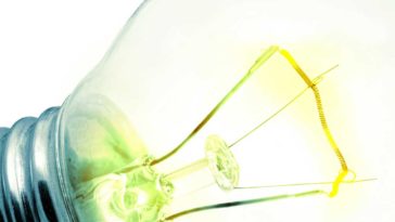 Close up of a light bulb