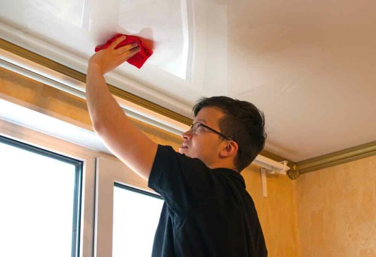 How to Clean a Ceiling Before Painting Shiny Modern