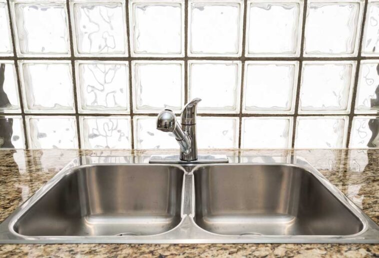 Double stainless steel kitchen sink