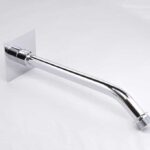 Stainless shower head arm isolated on a white backgroun