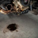 Oil on concrete under a car