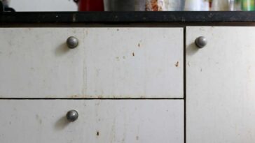 Greasy kitchen cabinets