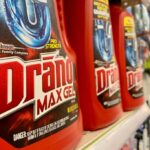 Close up of Drano on a store shelf