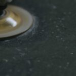 Sanding wheel on a countertop