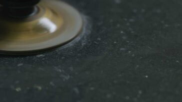 Sanding wheel on a countertop