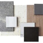 Samples of flooring isolated on a white background