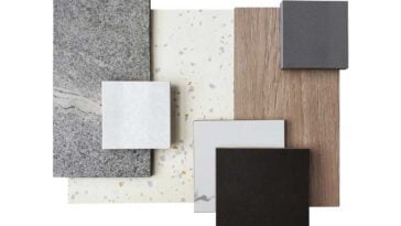 Samples of flooring isolated on a white background